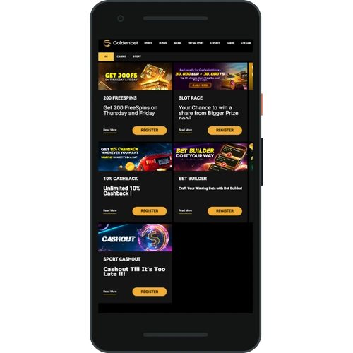 GoldenBet mobile